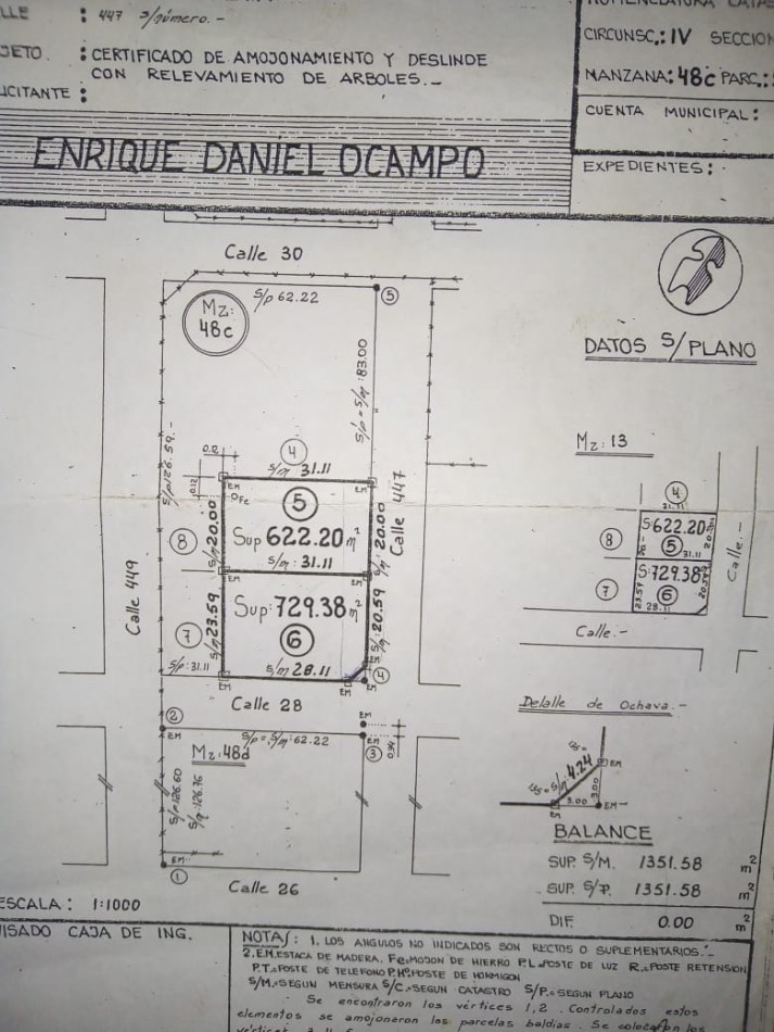 Lote  de 20 x 30 mts Z/ El Griego